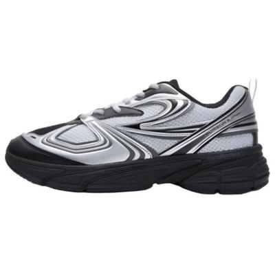 Interrun Comfortable Cushioning, Wear Resistant Low Top Casual Running Shoes Unisex Black Silver 1RM02699G_010
