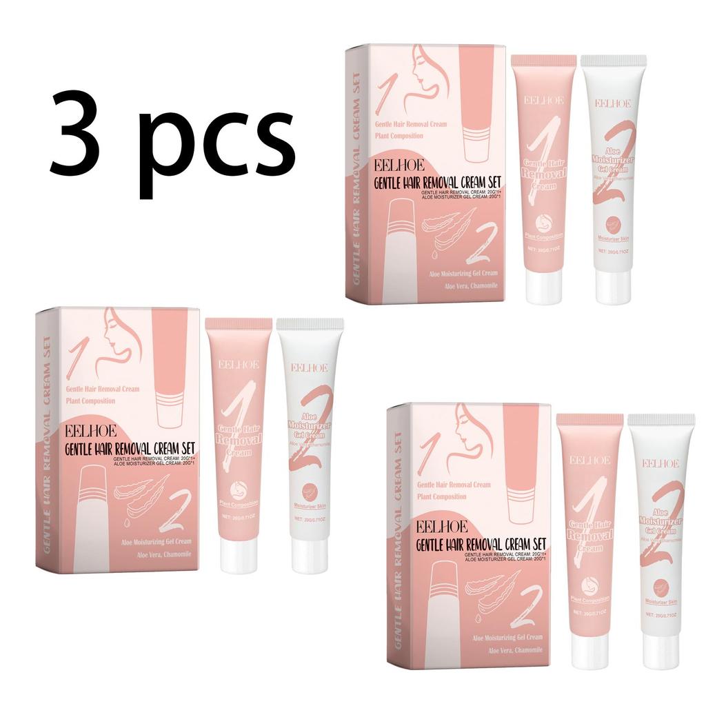 EELHOE Gentle Moisturizing Hair Removal Set (20g 20g), Gentle Hair Removal for Men and Women’s Lips and Hands, Painless and Healthy Hair Removal