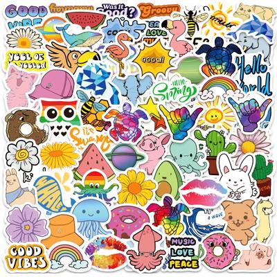 100 Lettere Inglesi Piccole Misura 4cm Adesivi Piccoli Freschi Cartoni Animati Carini Impermeabili Skateboard Chitarra
