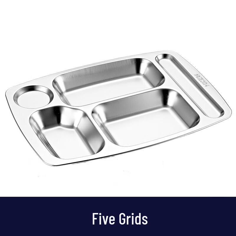 

Jingchengwen 304 Stainless Steel Divided Canteen Tray