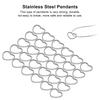 30pcs Stainless Steel Stainless Steel Pendants Hollow Frame Small Linking Ring Charms Silver 14mm Size