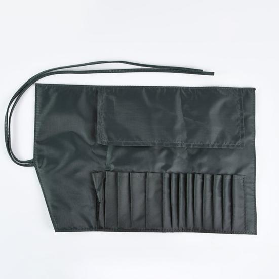 Makeup Brush Bag 14 Compartments Large Capacity Waterproof Moisture-proof Shockproof Brushes Storage Leather Cosmetic Brush Belt Strap Pouch