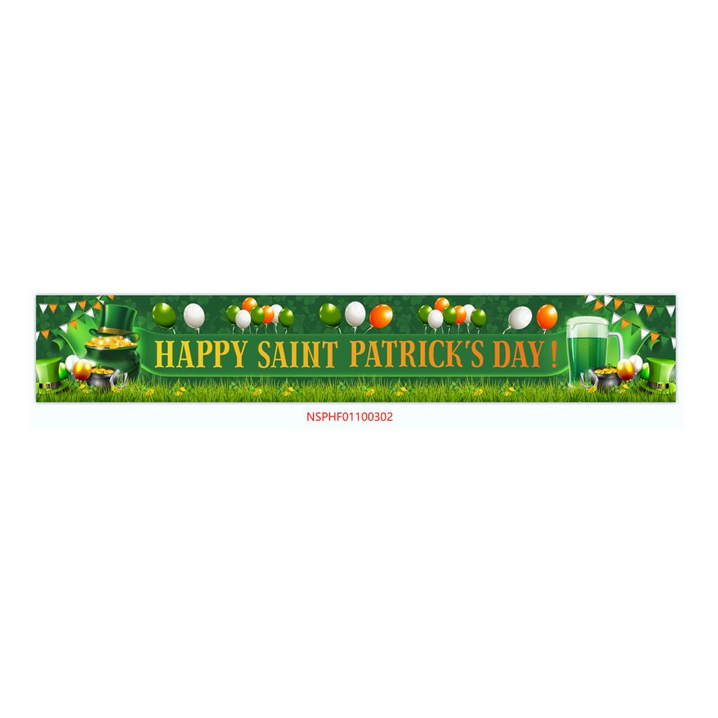 Irish Festival Clover Theme Party Outdoor Party Venue Arrangement Props Polyester Cloth Poster Customization