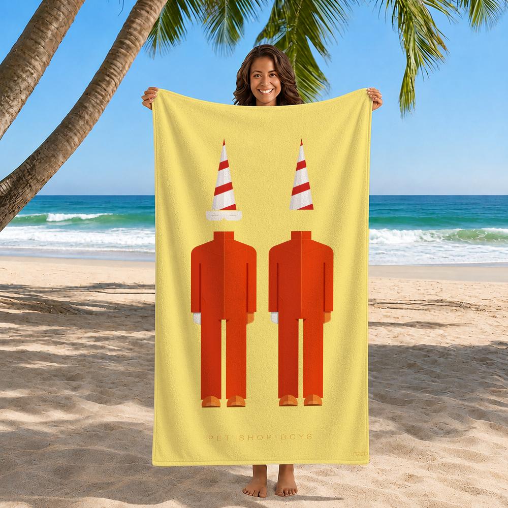 Band Pet Shop Boys Towel Beach Towel Quick Dry Sand Free Bath Towel for Summer Pool Travel Vacation