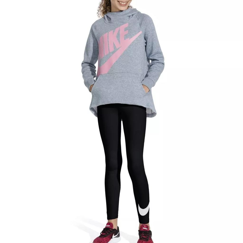 Nike Leggings Logo-Print Slim Fit Lässig Kinder-Leggings Schwarz AR4076-010