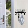 Stylish Metal Key Hook Wall Mounted Organizer Rust Resistant Powder Coated Coat Hat Hanger