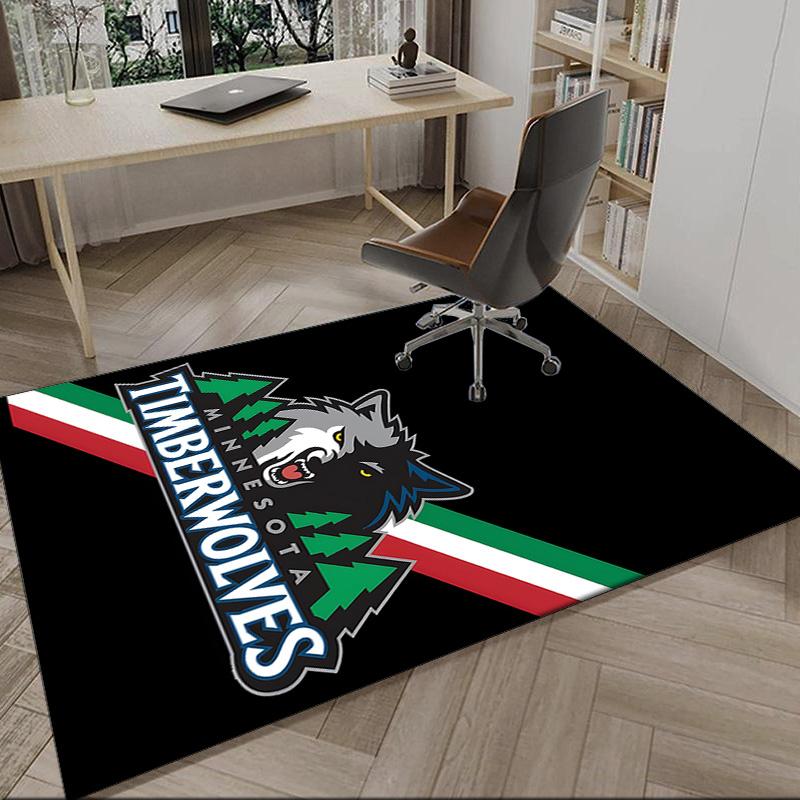 Timberwolves Logo  Carpet, Kitchen Rugs, Yoga Mat, Non-Slip Mats, Rug for Bathroom, Living Room bedroom, Camping Rugs Christmas Gift