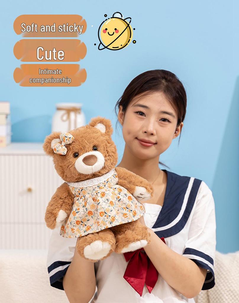 High-Quality Wearable Teddy Bear Plush Doll for Kids and Couples - Cute Dress Design, Perfect Birthday Gift