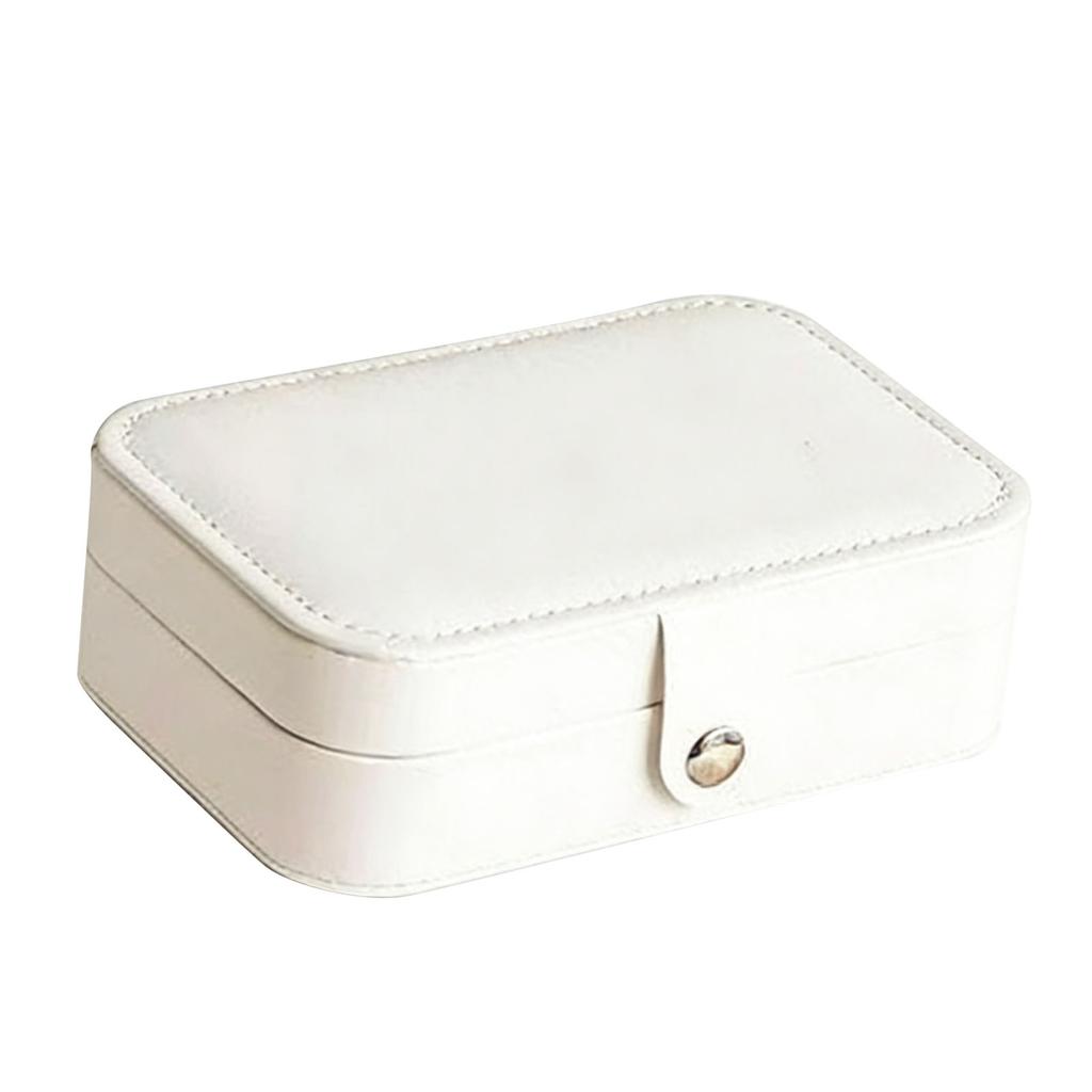 Reise Schmuckbox PU-Leder Weiches Samtfutter Kleines Schmucketui Tragbarer Ohrringe Ringe Halsketten Organizer