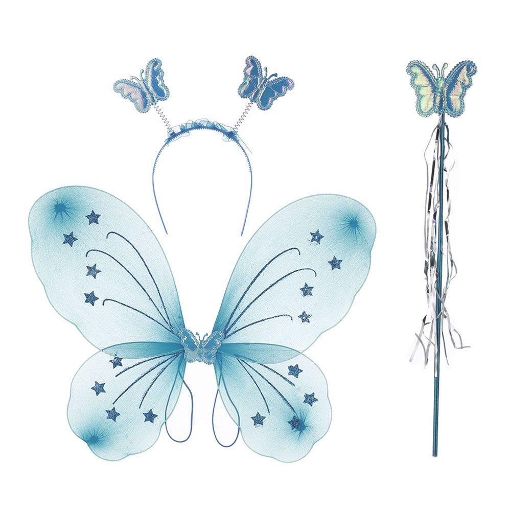 Fashion Dressing Up Ladies Fancy Dress Set Princess Hair Hoop Fairy Wand Butterfly Wings
