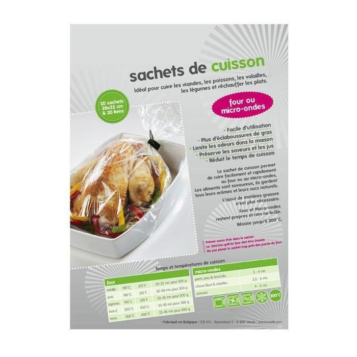 Sachet de cuisson - ATC - Multicolore - Plastique - 20 sachets - Micro-ondes compatible