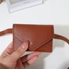 PU Belt Envelope Waist Bag Solid Color Small Card Bag Portable Women Waist Bag  Outdoor