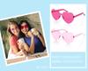 FEISEDY Rimless Sunglasses with UV Clear Set of B2826 Women's Protection, Heart-Shaped Design, Lenses, 2,
