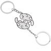 Set of 2 Matching Keychain Animal Key Rings Stylish Couple Key Chain Stainless Steel Keyring Decorations for Lovers