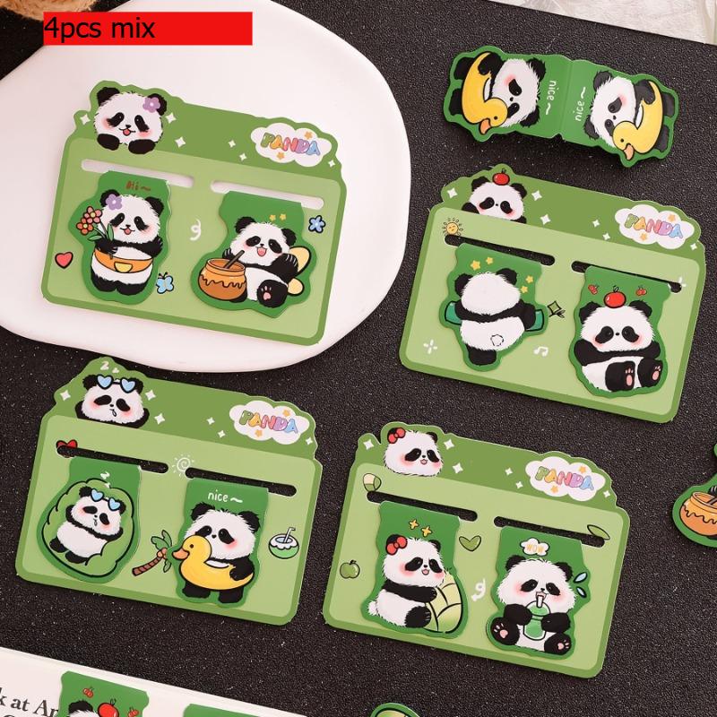 

Cartoon Panda Double Magnetic Gift Bookmarks for Students Cute Reading Book Page Clip Creative Stationery Prizes Kawai Lovely
