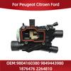 9804160380 9849443980 Fit for Peugeot for Citroen Ford Thermostat for Water Outlet Chamber 1876476 2264810