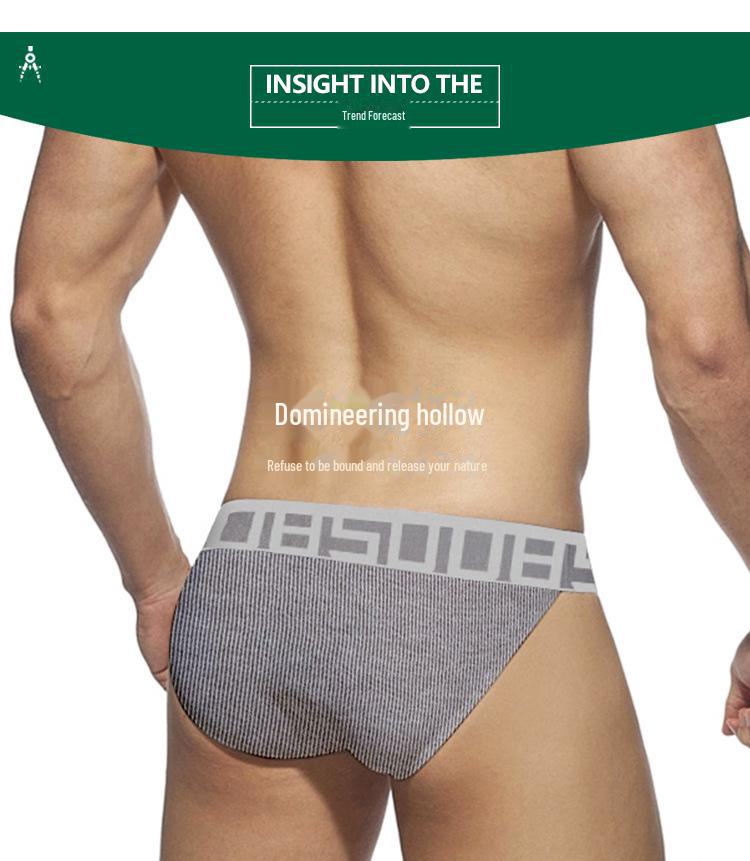 Pánské sportovní fitness kalhotky s vysokou vidlicí prodyšné pro živé vysílání