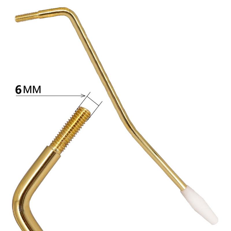 E-Gitarrenbrückenarm Single Shake Tremor System Joystick Chrom Schwarz Gold Draht Gitarrenzubehör Schwarz Gold Silber Stange