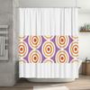 Colorful Circles Shower Curtain Set Waterproof Durable Fabric Bath Decoration for Home Bathroom Modern Decor in Purple, Orange W