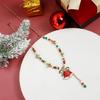 Christmas Bell Charm Bead Necklace Festive Jewelry Clavicle Chain Feature Extender Chain For Women Girls