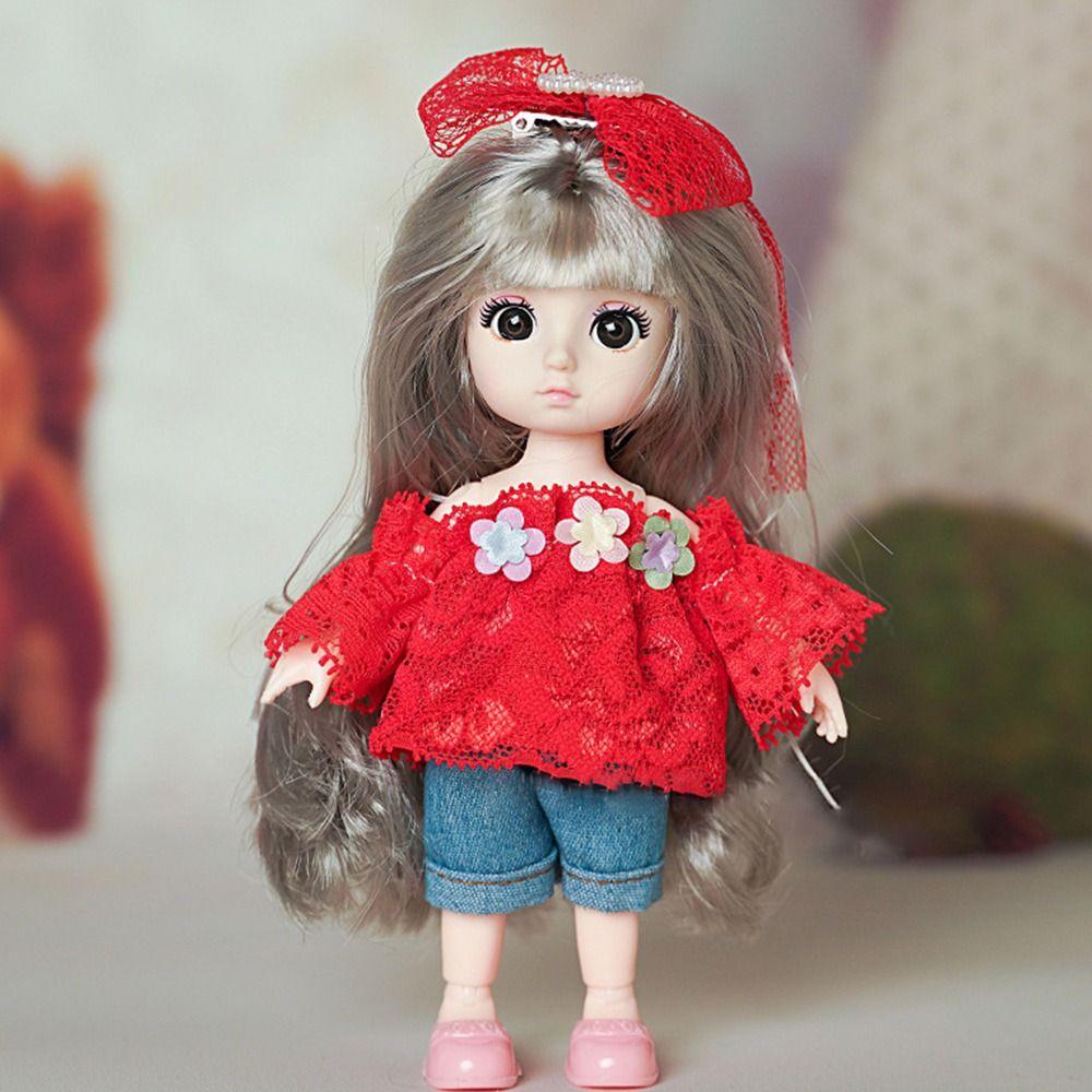 with Headwear High-end Dress Up 4 Styles Jeans Pants Suit Best Gifts 16~17cm Doll/1/8 BJD Doll