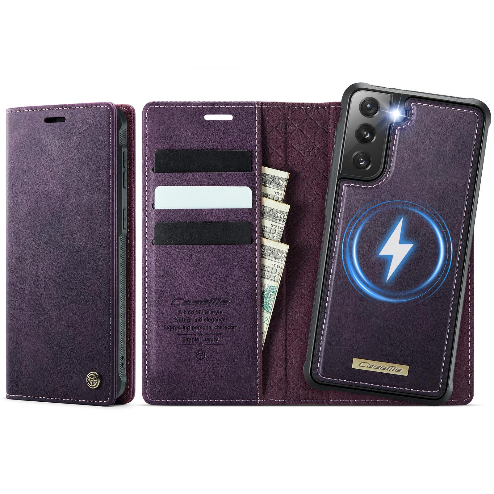 

Для Samsung Galaxy S21 5G/Galaxy S21 4G Чохол CASEME C49 Магнітний чохол З блокуванням RFID Знімний гаманець Шкіряна кришка для телефону E