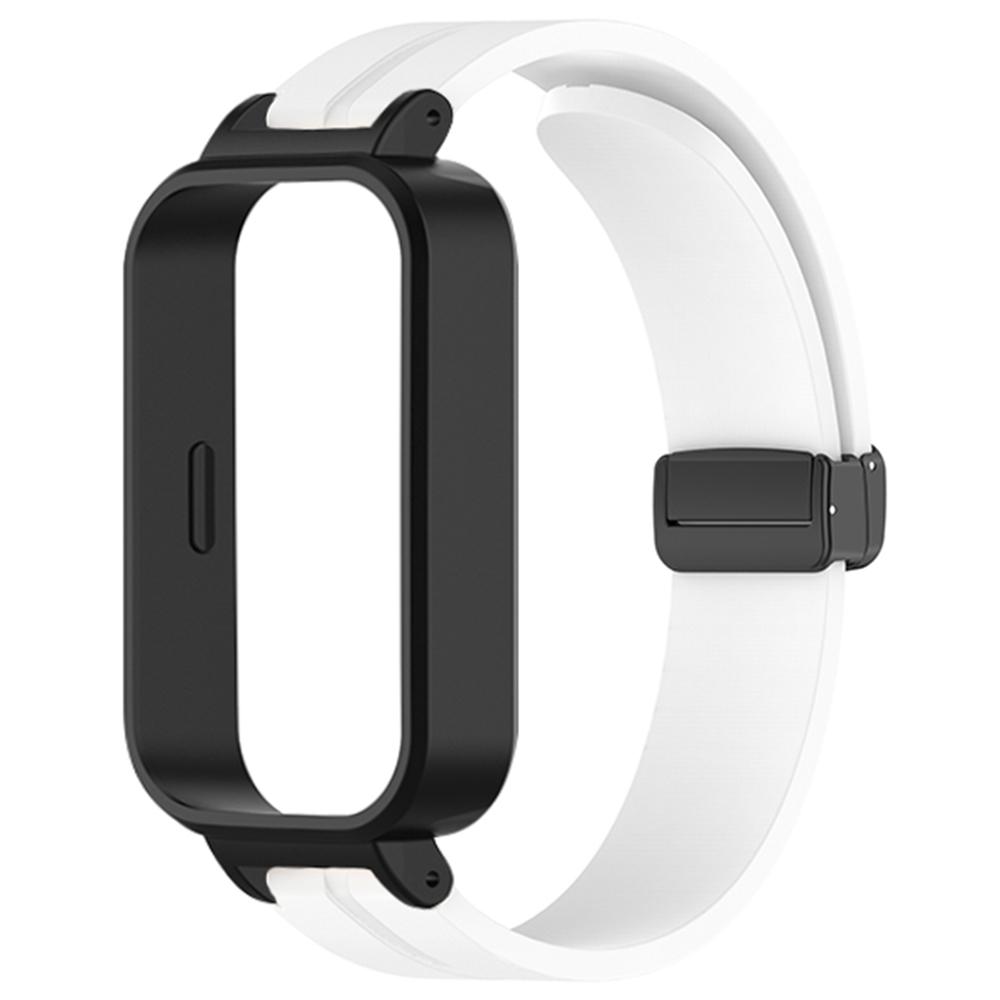 For Xiaomi Smart Band 9 Active/Redmi Band 3 Silicone Watch Band Magnetic Folding Buckle Wrist Strap