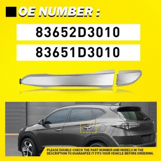 Outer Door Handle Outside Exterior Rear LH Side For 16-17 Hyundai Tucson Eco EK