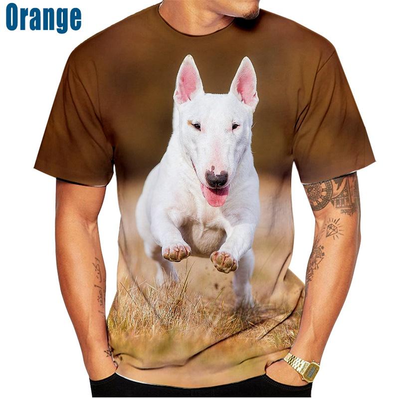 Novel Casual Men's T-Shirt Fashionable Short Sleeve Trendy Dog Print Funny Top