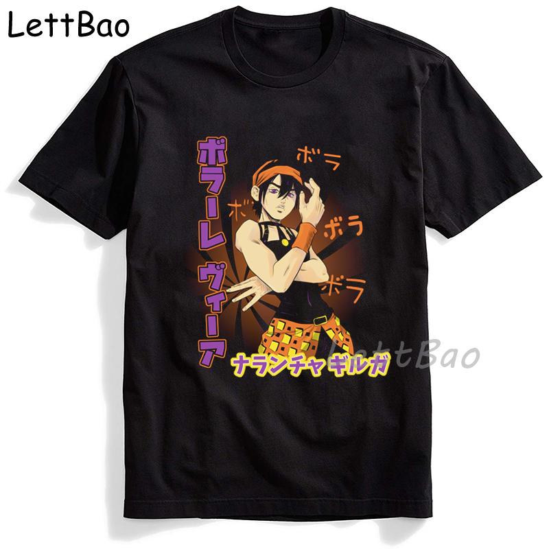 Jojos Bizarre Adventure Printed T Shirt Men Japanese Anime Male Tshirt Short Sleeve Funny