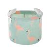 Household Fashion Cartoon Circular Cotton Linen Desktop Storage Box Sundry Storage Stationery Cosmetics Storage Basket Container