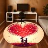 1pc love proposal Round Chair mat Area Rug - Non-Slip, Floor Mat for Office, Bedroom, and Indoor Decor c1125286