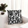 Punk Grunge Alphabet Pattern Pillowcase Polyester Cushion Cover Gift Throw Pillow Case Cover Home Square