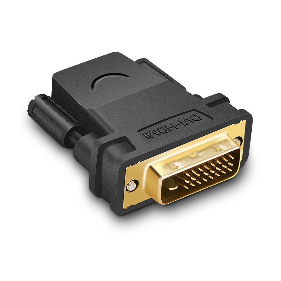Ugreen HDMI Female to DVI 24+1 Male Adapter, FHD 60Hz, Black (Model 20124)