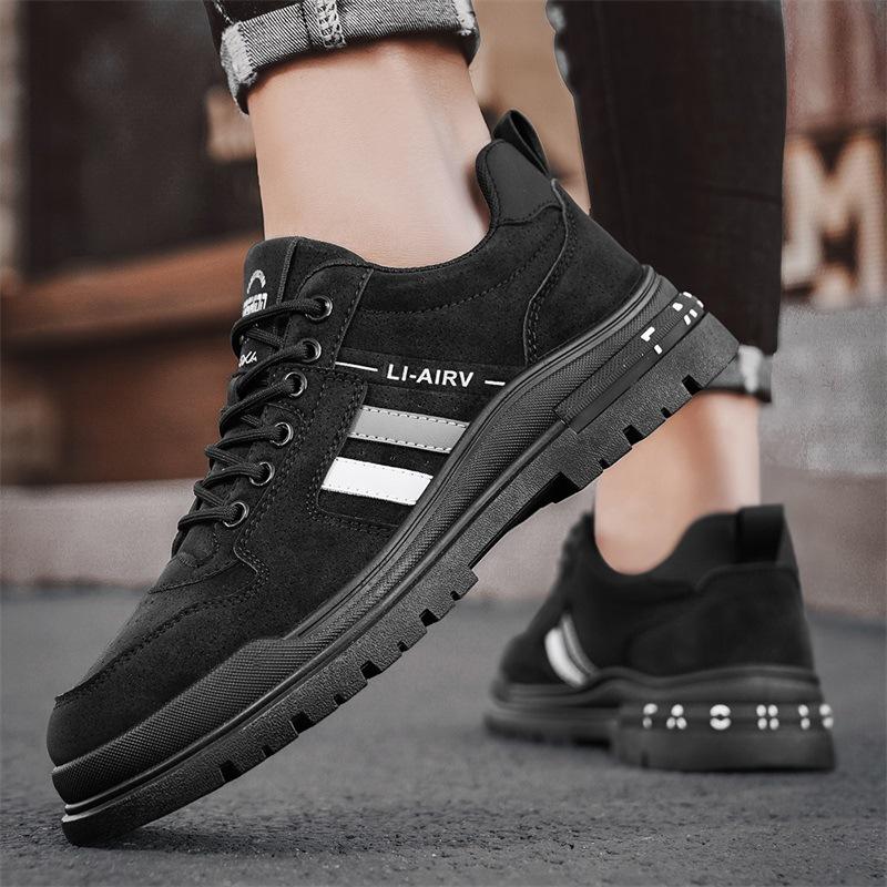 Men's Shoes Autumn Men's Retro Tooling Thick-soled Construction Site Work Labor Insurance Shoes Non-slip Wear-resistant Shoes