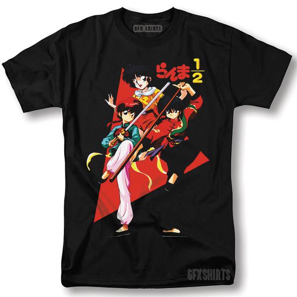

Ranma 1/2 Shirt Anime Manga Shampoo Rumiko Takahashi Girl Kawaii Graphic T-Shirt M
