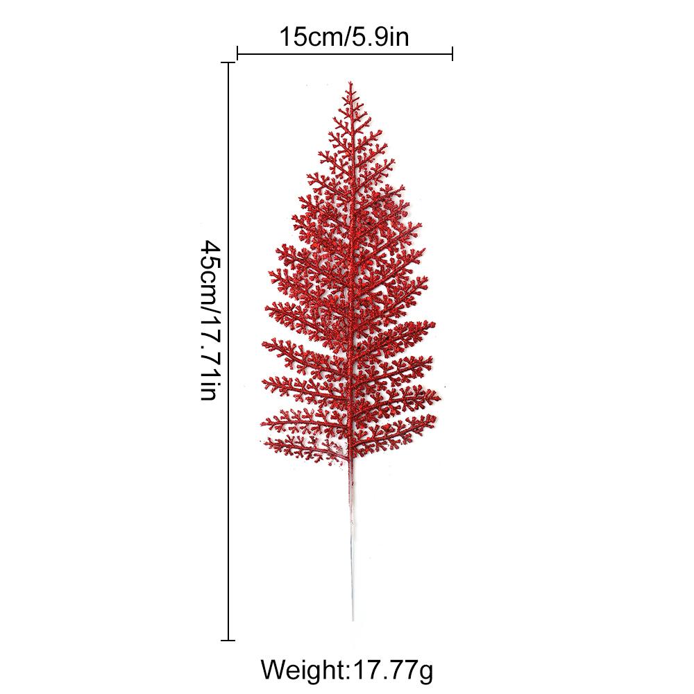 4Pcs Artificial Leaves Bouquet Fake Plant Christmas Tree Decoration for Xmas Garland Ornament Home Decor 2026 Gift Accessories