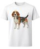 Blumiger Beagle Hund Kunst T-Shirt Buntes Haustierliebhaber Geschenk Unisex T-Shirt