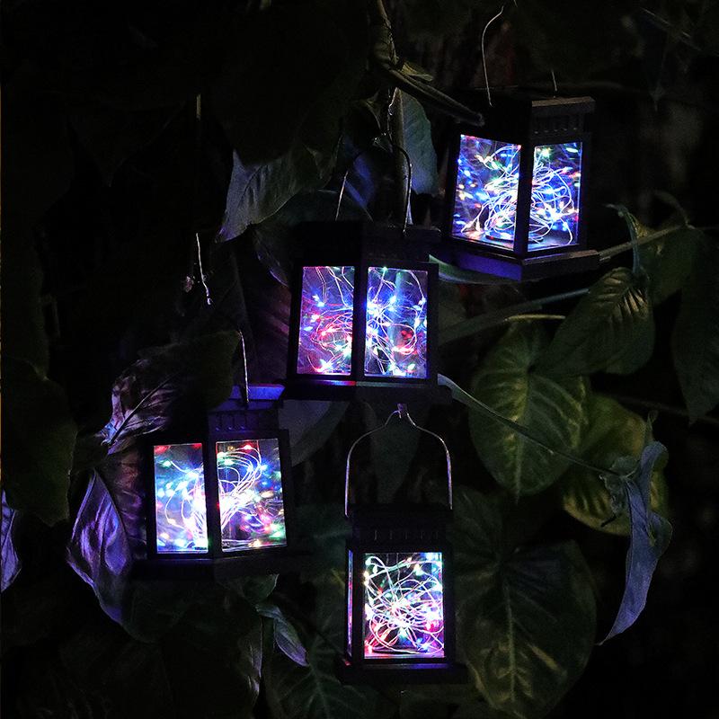 Solar Mini Lantern: Outdoor Courtyard Atmosphere Light with LED Beads - Portable Garden Hanging Candle Light