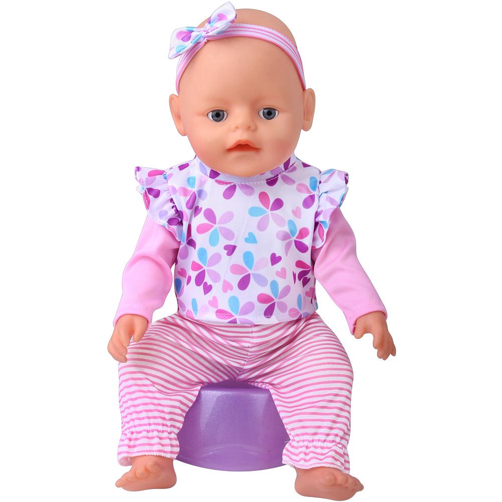 Muñecas Reborn de 43 cm Traje Casual Muñeca Americana Chica de 18 Pulgadas Nuestros y Generación Muñecas Accesorios Ropa Camiseta Pantalones
