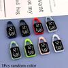 1Pcs LED Mini Electronic Watch Touch Digital Pocket Watch Night Light Hanging Watches Keychain Pendant Students Supplies