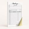 Carbonless Receipt Pad White and Yellow Order Form Chipboard Backing 2Part Book