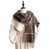 Autumn And Winter Imitation Cashmere Scarf Women'S Warm And Thickened Outer Shawl Student Plaid Simple Scarf