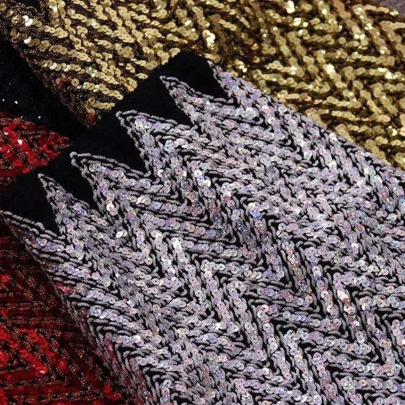 Women's Shiny High Waist Sequin Embellished Mini Skirt