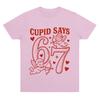 Comfort Cotton Cupid Day 67 Love Graphic T-Shirt Funny 67 Valentines Day Tee Funny Number Meme Top Valentines Day Clothes Unisex