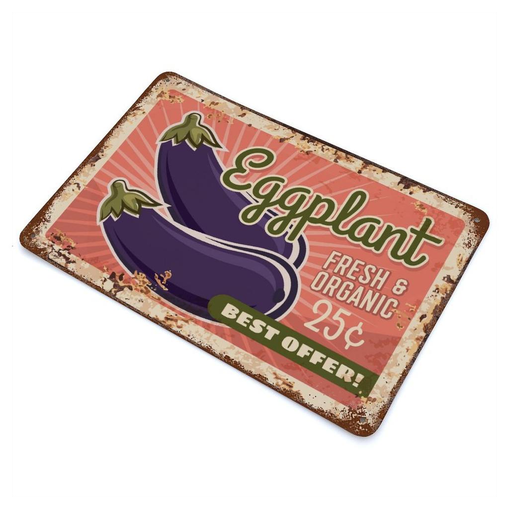 1 Pack rustikale Wanddeko aus gealtertem Metall, nostalgisches bedrucktes Schild, ideal für Bar, Café, Zuhause, Küche, Restaurant oder Büro Wanddekorationen