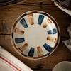 Japanese Style Ceramic Plates Household 7~8 Inch High End Underglazed Colour Sushi Dish New Aesthetic Vintage Kitchen Tableware