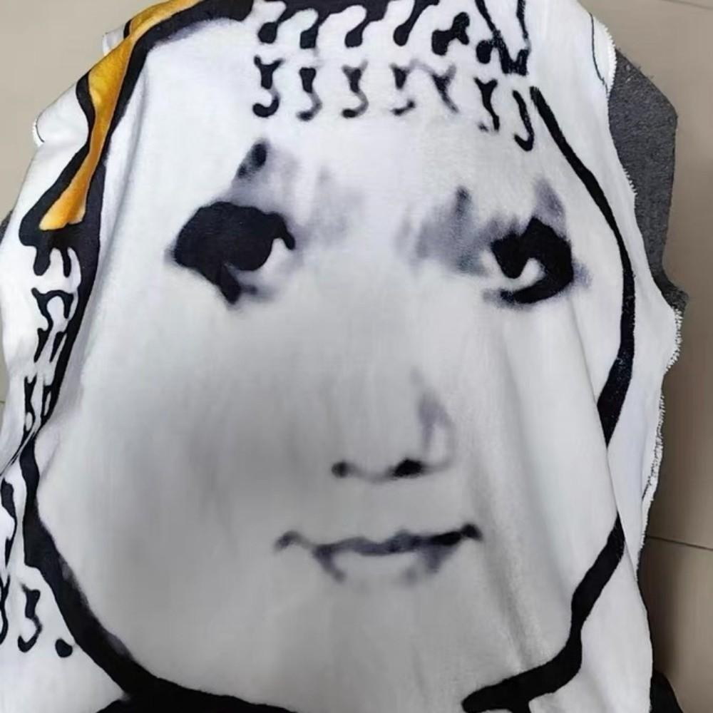 Flannel Emperor Dragon Blanket Skin-friendly Soft Chinese Meme Blanket Bed Sleep Fade-resistant Sofa Throw Blanket Living Room