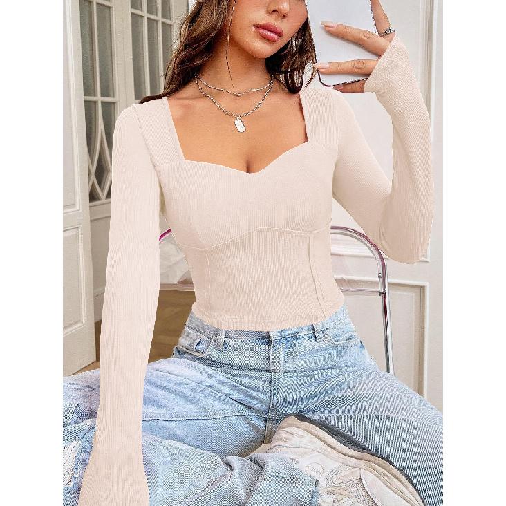 Autumn And Winter Women'S Slim Fit Short Sleeved T-Shirt, Fashionable And Versatile Barbie Pink Top