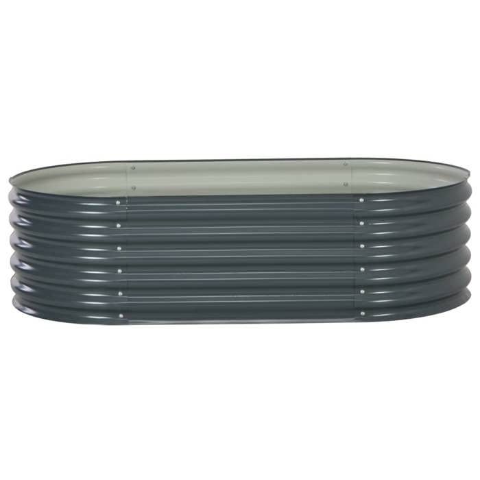 Jardinière - vidaXL - 160x80x44 cm - Acier galvanisé - Gris - Rectangulaire